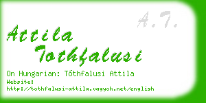 attila tothfalusi business card
